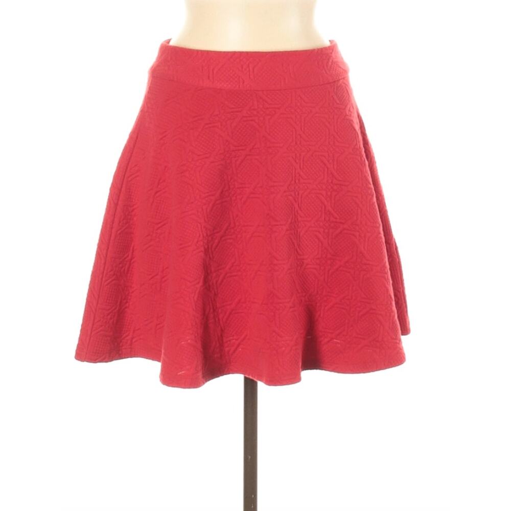 Alya‎ Red Pattern Skater Skirt Womens Size M